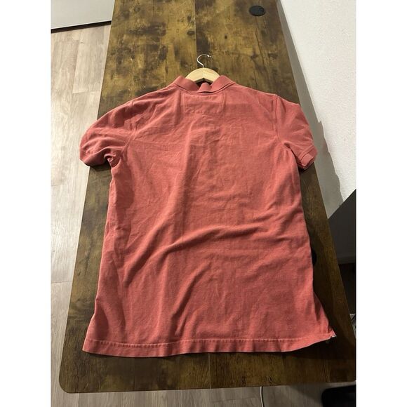 Banana Republic Men's Medium Short Sleeve Polo Peach Color - Picture 3 of 6